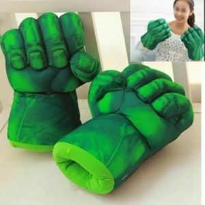 2 * Incredible Hulk Smash Hands Plush Punching Boxing Fists Gloves Cosplay Set